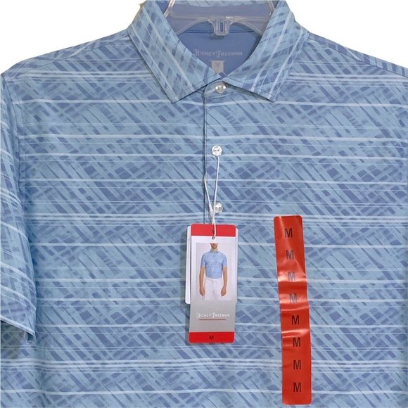 Hickey Freeman Golf Short Sleeve Polo Shirt Blue - Picture 5 of 6